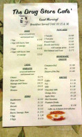 The Drug Store Cafe menu