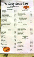 The Drug Store Cafe menu