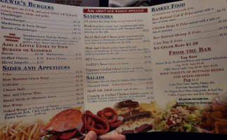 Lewie's Burgers Brews menu