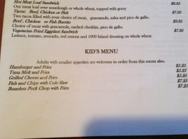 The Forester Pub Grill menu