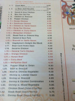 Chinatown menu