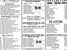 El Piquin Mexican Grill menu