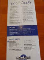 Mallards menu