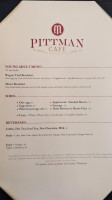 Pittman Cafe menu