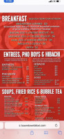 Pho Boy Asian Fusion menu