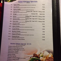 Asian Kitchen Sushi menu