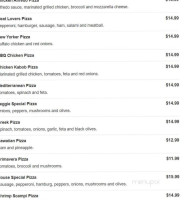 Peabody House Of Pizza menu