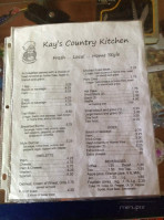 Kay's Country Kitchen menu