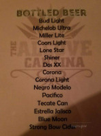 The Alcove Cantina menu