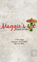 Maggie's South Tex-mex menu