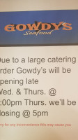 Gowdy's Seafood And Chicken food