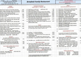 Brimfield Family Steakhouse menu