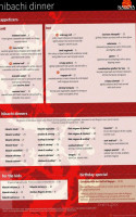 Nagoya Japanese Steakhouse And Sushi menu