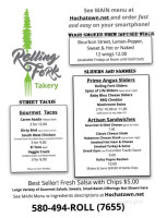 Rolling Fork Takery menu