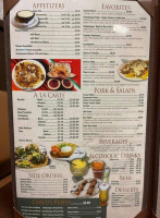 Cazadorez Mexican menu