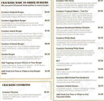 Crackers Island Grille menu
