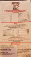 Buffalo's Reef menu
