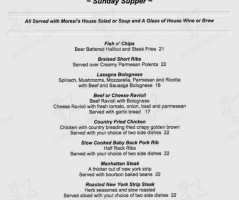 Moresi's Chophouse Clayton menu