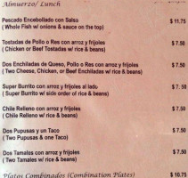 El Taconazo menu