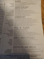 South Village Grille menu