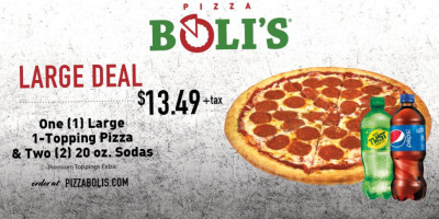 Pizza Boli's food