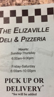 Elizaville Diner menu
