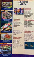 Monarcas Mexican menu