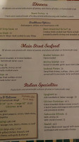 Main Street menu
