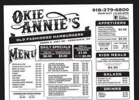 Okie Annie's menu