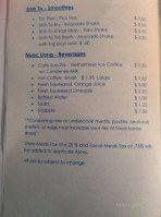 Tan-mai Pho And Bakery menu