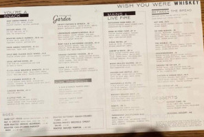 Whiskey Cake Kitchen menu