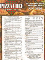 Main Street Pizza menu