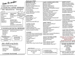 First Capital Nutrition menu