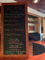 Acoma Lounge menu