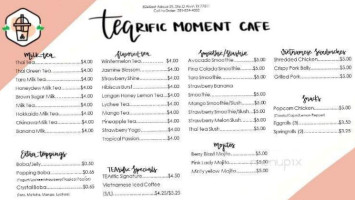 Tearific Moment Cafe menu