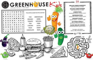 Greenhouse Bistro - Tysons menu