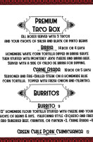 La Sirena Mexican Food menu