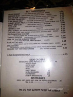 Old Fogies menu