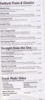 Outback Steakhouse menu