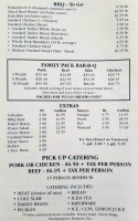 Hickory Smoke House menu