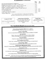 Fridays 1890 Seafood menu