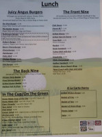 Seaside Golf Course menu