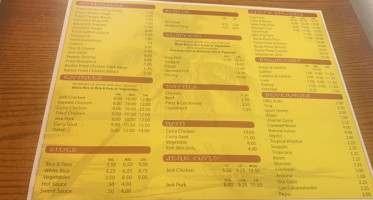 Caribbean Flavaz menu