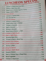 China Garden menu