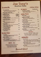 Joe Tony's Bourbon Steak menu