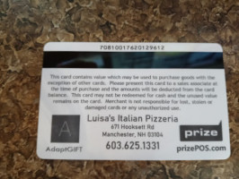 Luisa's Italian Pizzeria. inside