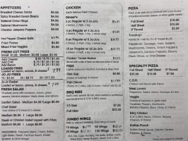 Ross' Eatery Pub menu