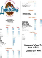 Louisiana Donuts Pastries menu
