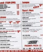 Gino's Pizza menu