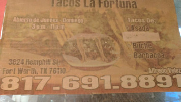 La Fortuna Tacos food